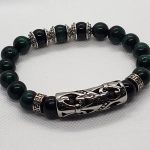 Green tiger eye bead bracelets.